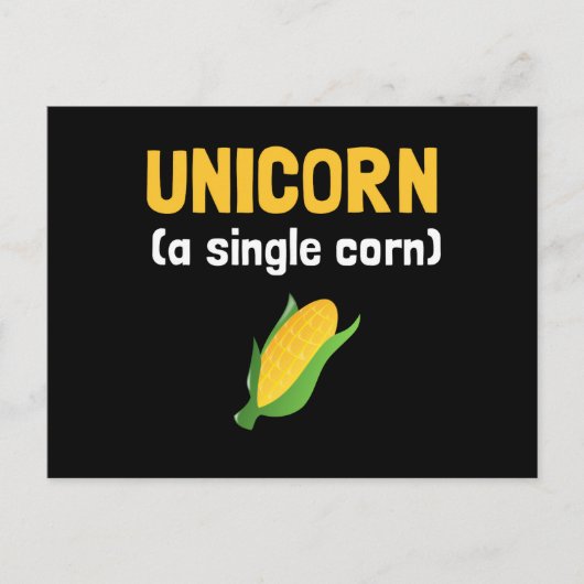 Unicorn Single Corn Postkarte (Vorderseite)