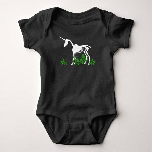 Unicorn Skeleton Baby Strampler (Vorderseite)