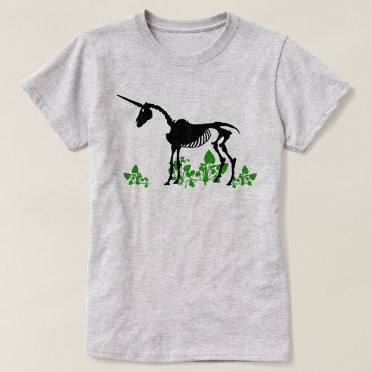 Unicorn Skeleton T - Shirt (Design vorne)