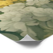 Unicorn Skelett in den gelben Blumen Poster (Ecke)