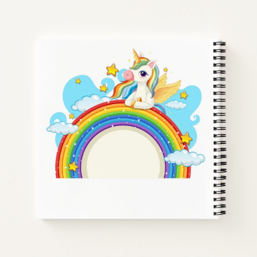 Unicorn Sketchbook Notebook Notizblock (Rückseite)
