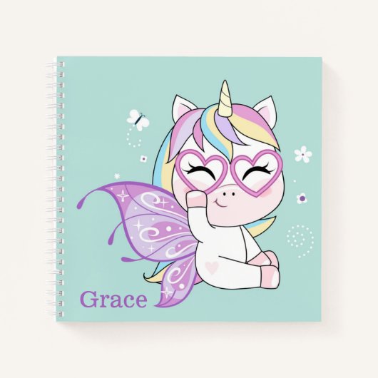 Unicorn Sketchbook Notebook Notizblock (Vorderseite)