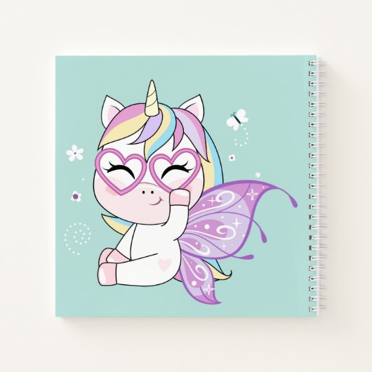 Unicorn Sketchbook Notebook Notizblock (Rückseite)