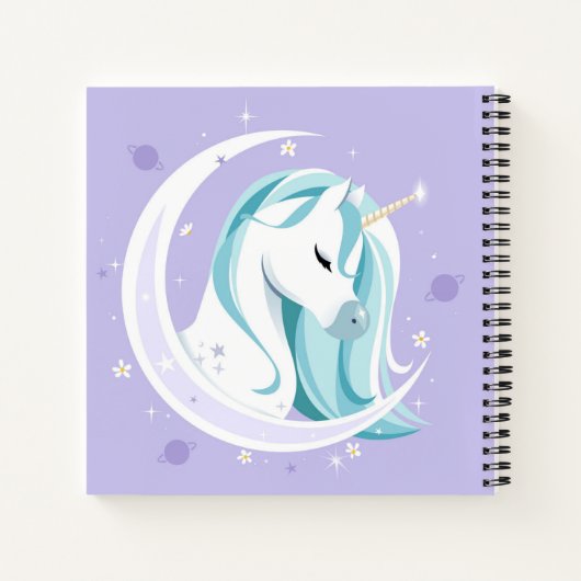 Unicorn Sketchbook Notebook Notizblock (Rückseite)