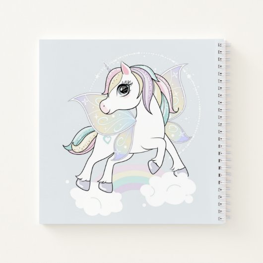 Unicorn Sketchbook Notebook Notizblock (Rückseite)