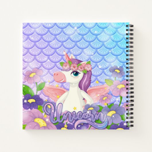 Unicorn Sketchbook Notebook Notizblock (Rückseite)