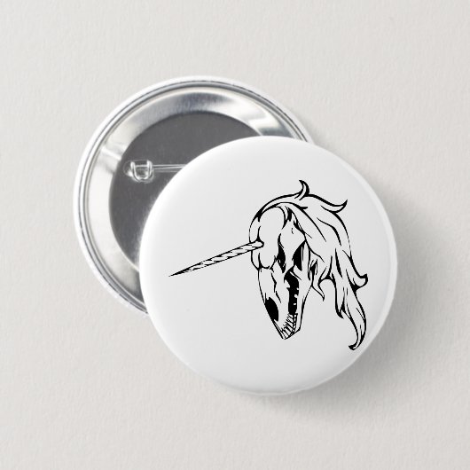 Unicorn Skull Button (Vorne & Hinten)