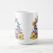 Unicorn Skull Flowers Pastel Goth Soft Grunge Goth Kaffeetasse (Mittel)