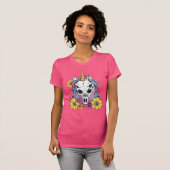 Unicorn Skull Flowers Pastel Goth Soft Grunge Goth T-Shirt (Vorne ganz)