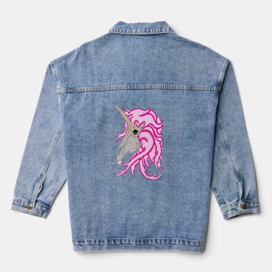 Unicorn Skull Jeansjacke (Rückseite)