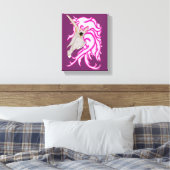 Unicorn Skull Leinwanddruck (Insitu (Schlafzimmer))