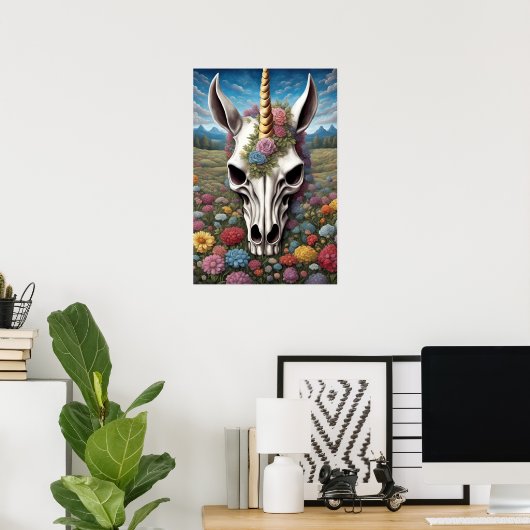 Unicorn Skull Poster (Heimbüro)