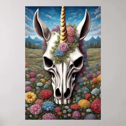 Unicorn Skull Poster (Vorne)