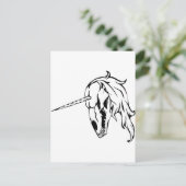 Unicorn Skull Postkarte (Stehend Vorderseite)