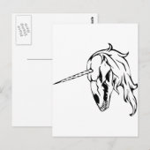 Unicorn Skull Postkarte (Vorne/Hinten)