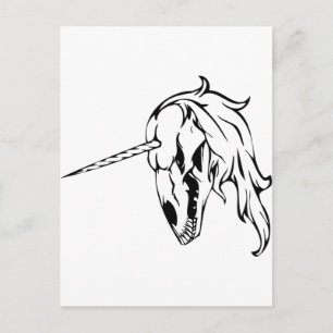 Unicorn Skull Postkarte