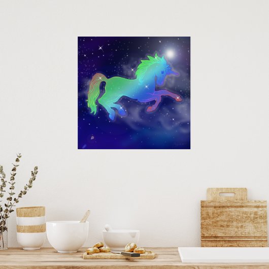 Unicorn Sky | Startnight Poster (Küche)