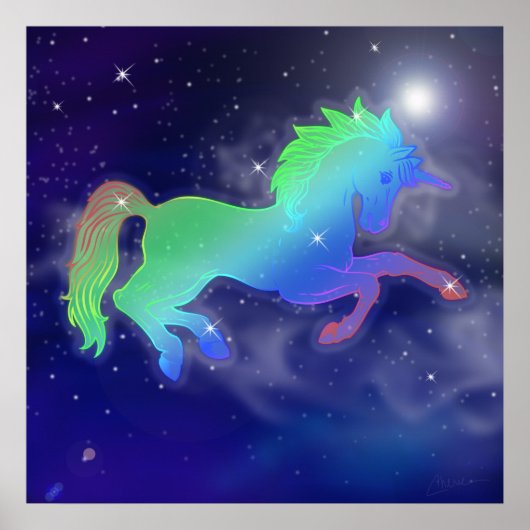 Unicorn Sky | Startnight Poster (Vorne)