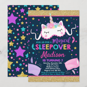 Unicorn Sleepover Party Einladung Slumber Party
