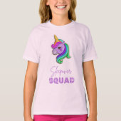Unicorn Sleepover Squad pajama Gastgeschenk T - Sh T-Shirt (Vorderseite)