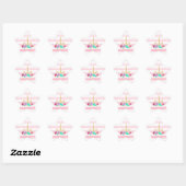Unicorn Sleepy Floral Star Stickers (Blatt)