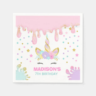 Unicorn Slime Geburtstagsparty Napkin Slime Party Serviette