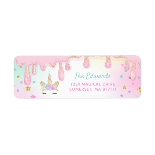 Unicorn Slime Rücksendeadressen-Aufklebers Slime P (Vorne)
