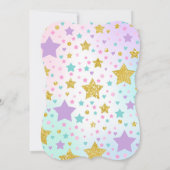 Unicorn Slumber Party Geburtstag Einladung (Rückseite)