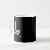 Unicorn Smile Eyelashes Kid Unicorns Flowers Wreat Kaffeetasse (Vorderseite Links)