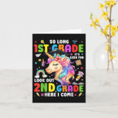 Unicorn so Long First Grade Abschluss 2. Klasse H Karte (Gelbe Blume)