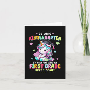Unicorn so Long Kindergarten Abschluss Letzten Tag Karte