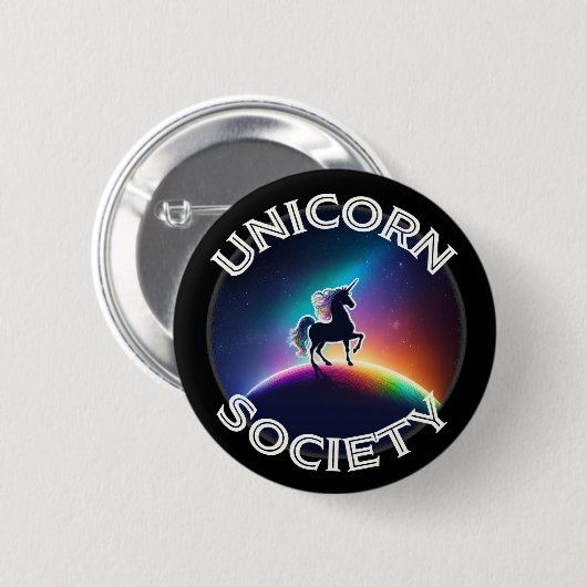 Unicorn Society Button (Vorne & Hinten)