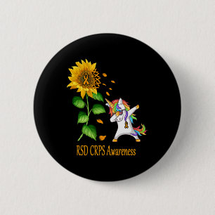 Unicorn Sonnenblume Rsd Crps Bewusstsein Button