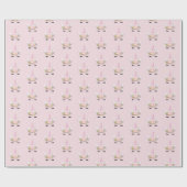 Unicorn Spark Glitzer Pink Floral Pastel Girl Lash Geschenkpapier (Flach)