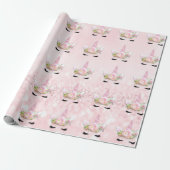 Unicorn Sparkl Glitzer Pink Floral Candy Girly Geschenkpapier (Ungerollt)