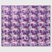 Unicorn Sparkl Glitzer Pink Sequin Baby Lavender Geschenkpapier (Flach)