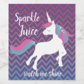 Unicorn Sparkle Juice Weinetikett (Einzelnes Label)