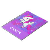 Unicorn Sparkle Personalisiert Spiral Notebook Notizblock (Linke Seite)