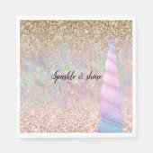 Unicorn Sparkle Serviette (Vorderseite)
