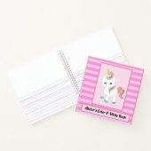 Unicorn Spaß Kinder Farbe & Buch Rosa Streifen (Innenseite)
