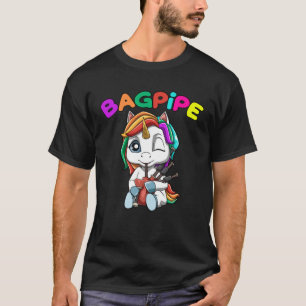 Unicorn Spielen Bagpipe T-Shirt