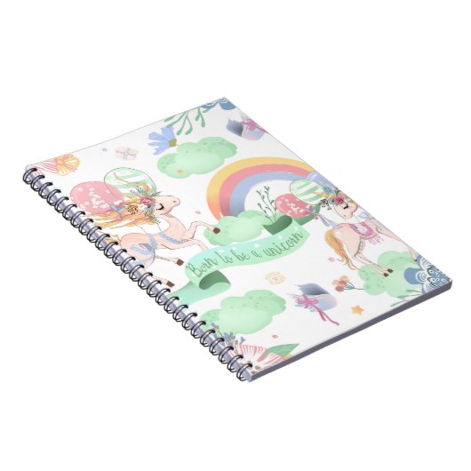 Unicorn Spiral Notebook & Journal Notizblock (Rechte Seite)