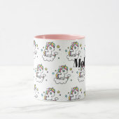 Unicorn Sprinkles Kawaii Niedliche Becher Tasse (Zentrum)