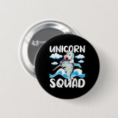 Unicorn Squad - Narwhal Lover Einicorn Lover Button (Vorne & Hinten)