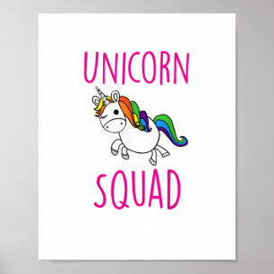Unicorn Squad Niedlich Funny Unicorn Party Shirt T Poster