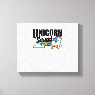 Unicorn Squad Rainbow Unicorns Lover Funny T - Shi Leinwanddruck