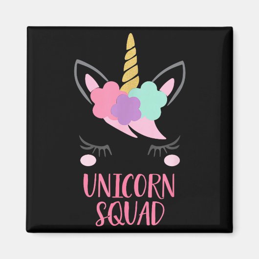 Unicorn Squad Unicorn Gift  Magnet (Vorne)
