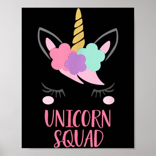 Unicorn Squad Unicorn Gift Poster (Vorne)
