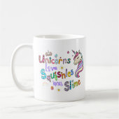 Unicorn Squishies Slime T - Shirt Kaffeetasse (Links)