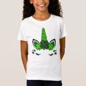 Unicorn St. Patrick's Day Green Kleeblatt T-Shirt (Vorderseite)